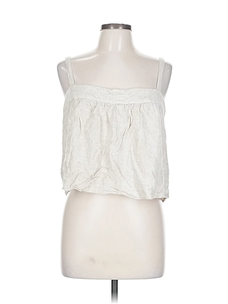 Pre-owned Abercrombie & Fitch Sleeveless Blouse In White