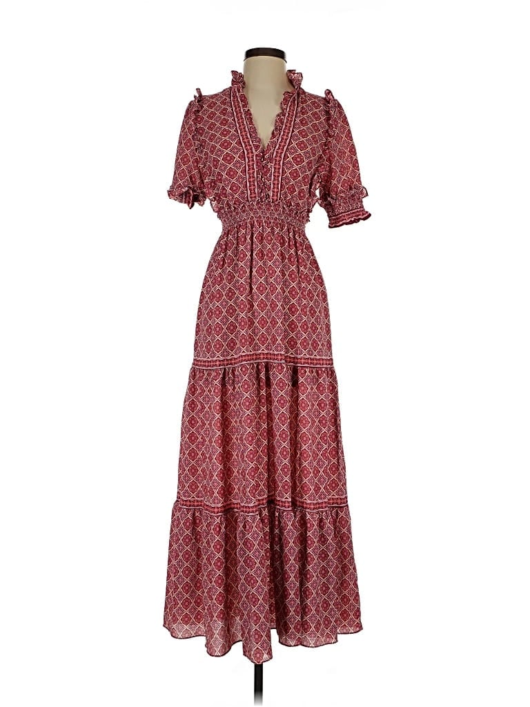 Pre-owned Max Studio Casual Dress In Burgundy