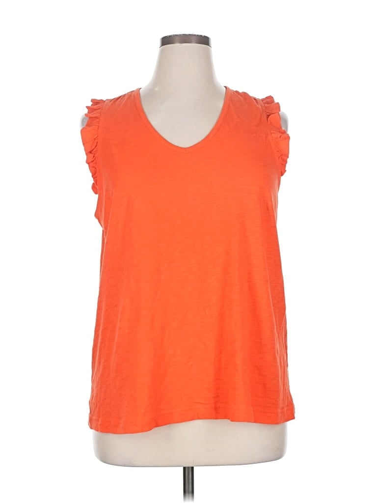 Pre-owned Caslon Sleeveless T-shirt In Orange