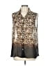 Chico's 100% Polyester Animal Print Brown Sleeveless Blouse Size Lg (2) - photo 1