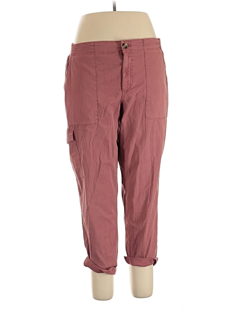 Pre-owned Sonoma Goods For Life Casual Pants In Burgundy