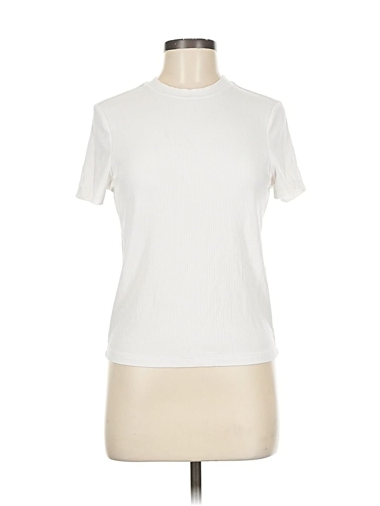 Pre-owned Prana Short Sleeve Turtleneck In White