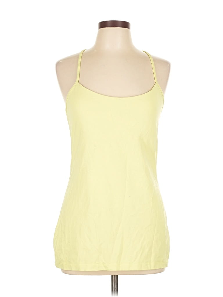 Pre-owned Lululemon Athletica Tank Top Yellow Halter Neckline Tops