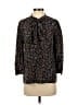 DKNY Black 3/4 Sleeve Silk Top Size 6 - photo 1