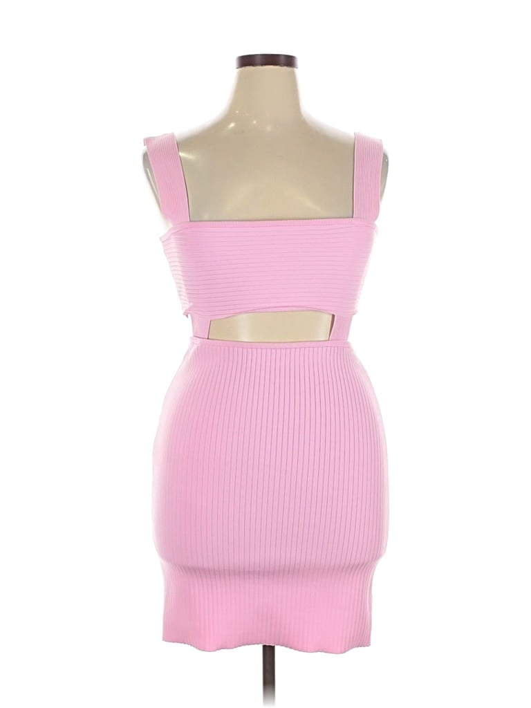 Pre-owned Herve By Herve Leger Cocktail Dress In Pink