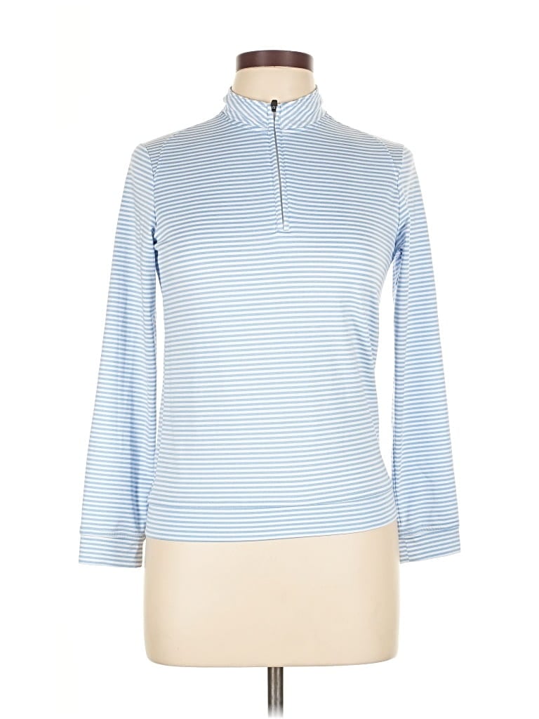 Pre-owned Johnnie-o Long Sleeve Turtleneck In Blue