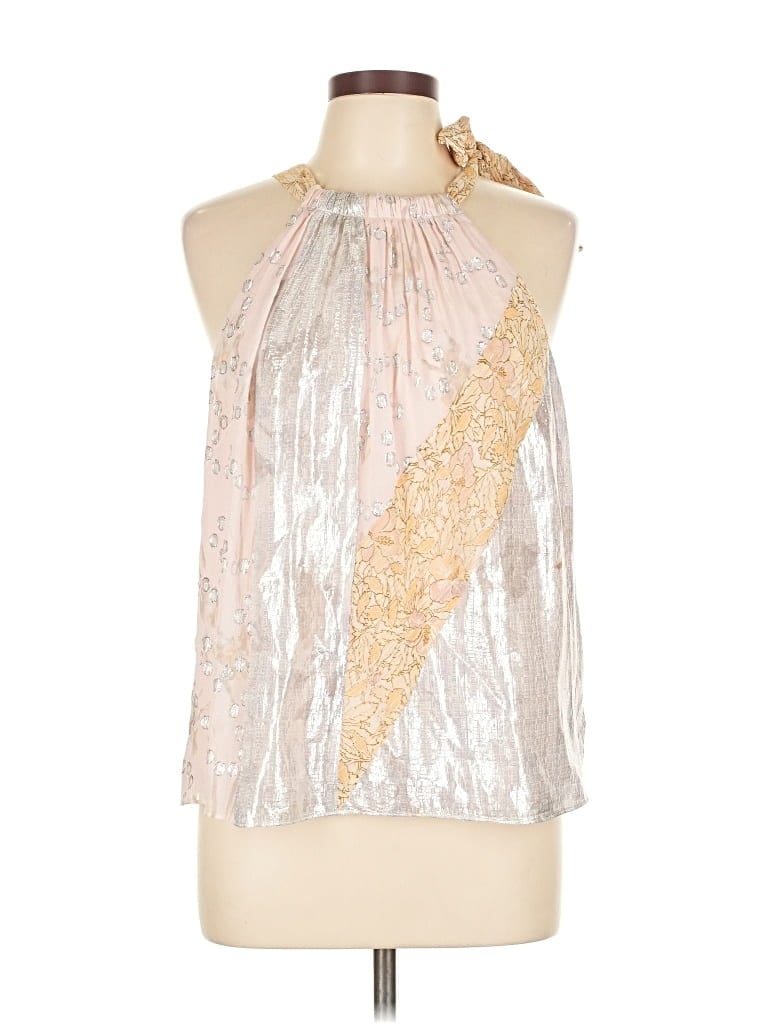 Pre-owned Rebecca Taylor Sleeveless Blouse In Silver