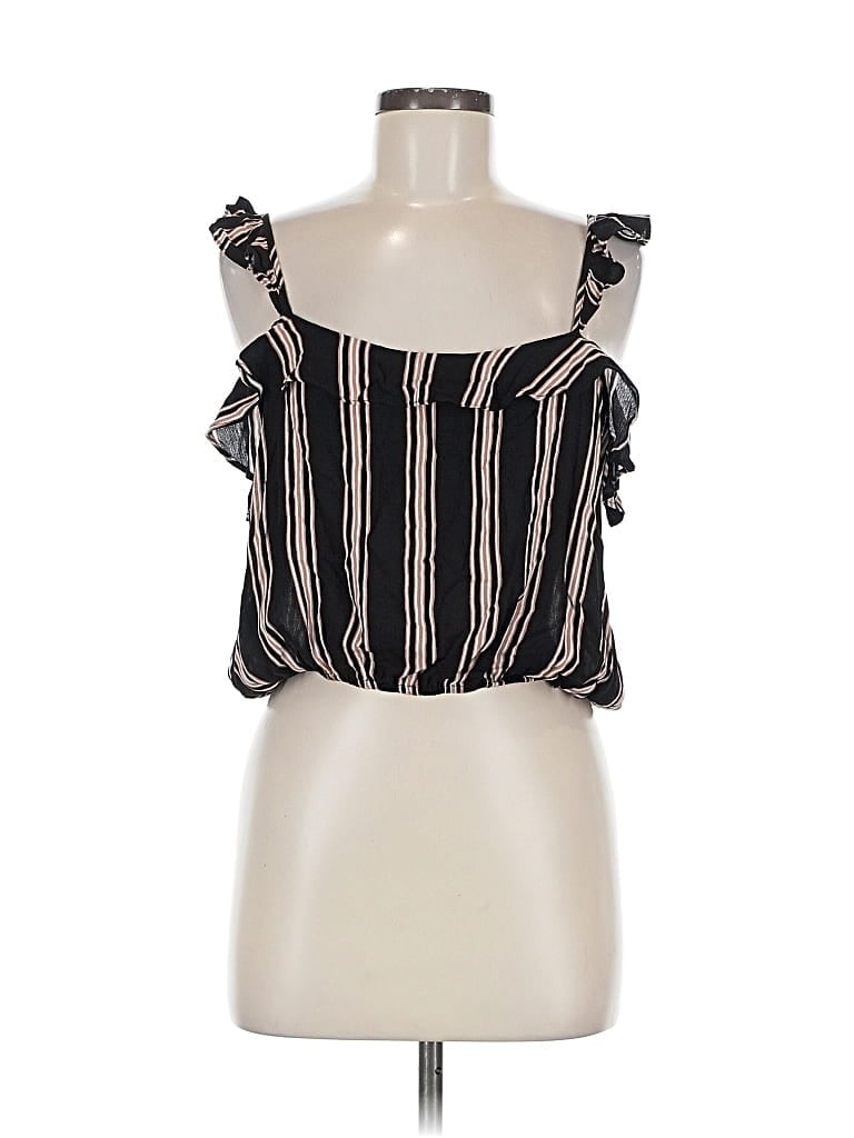 Pre-owned Assorted Brands Sleeveless Blouse In Black