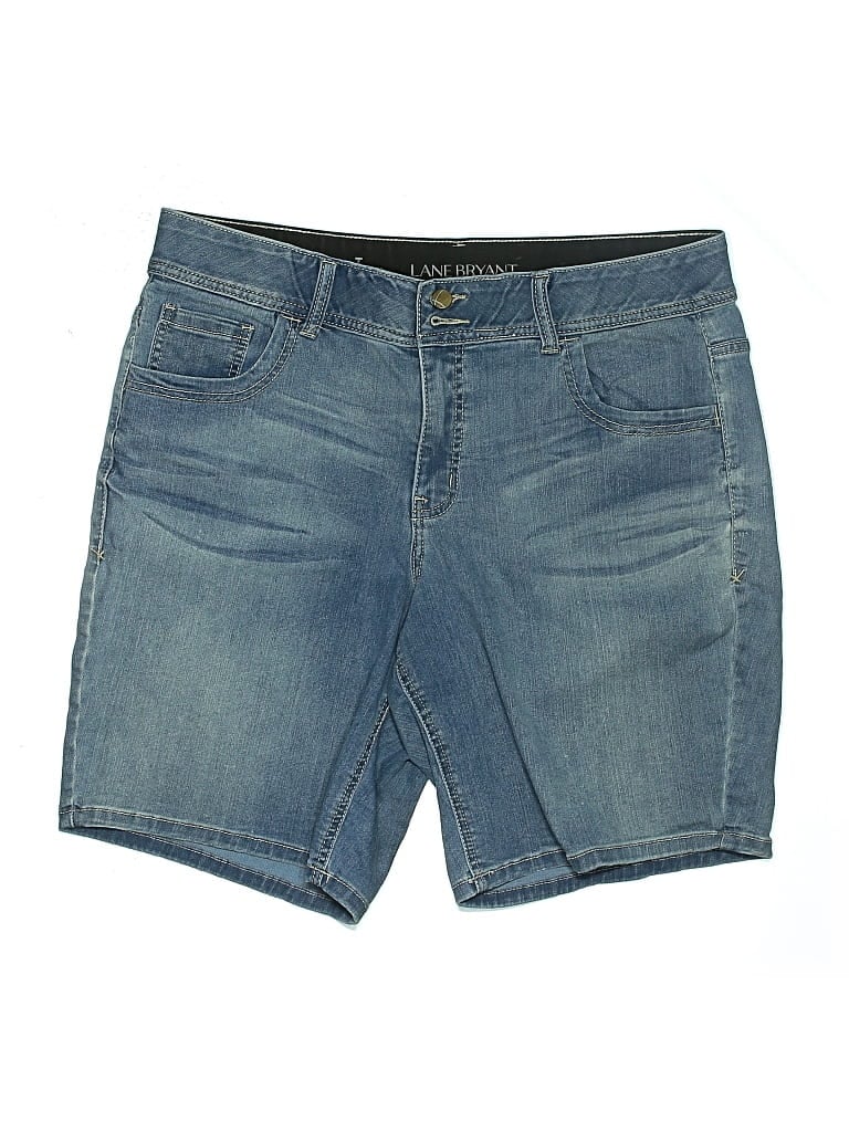 Pre-owned Lane Bryant Denim Shorts In Blue