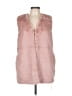 Echo 100% Polyester Pink Faux Fur Vest Size M - photo 1