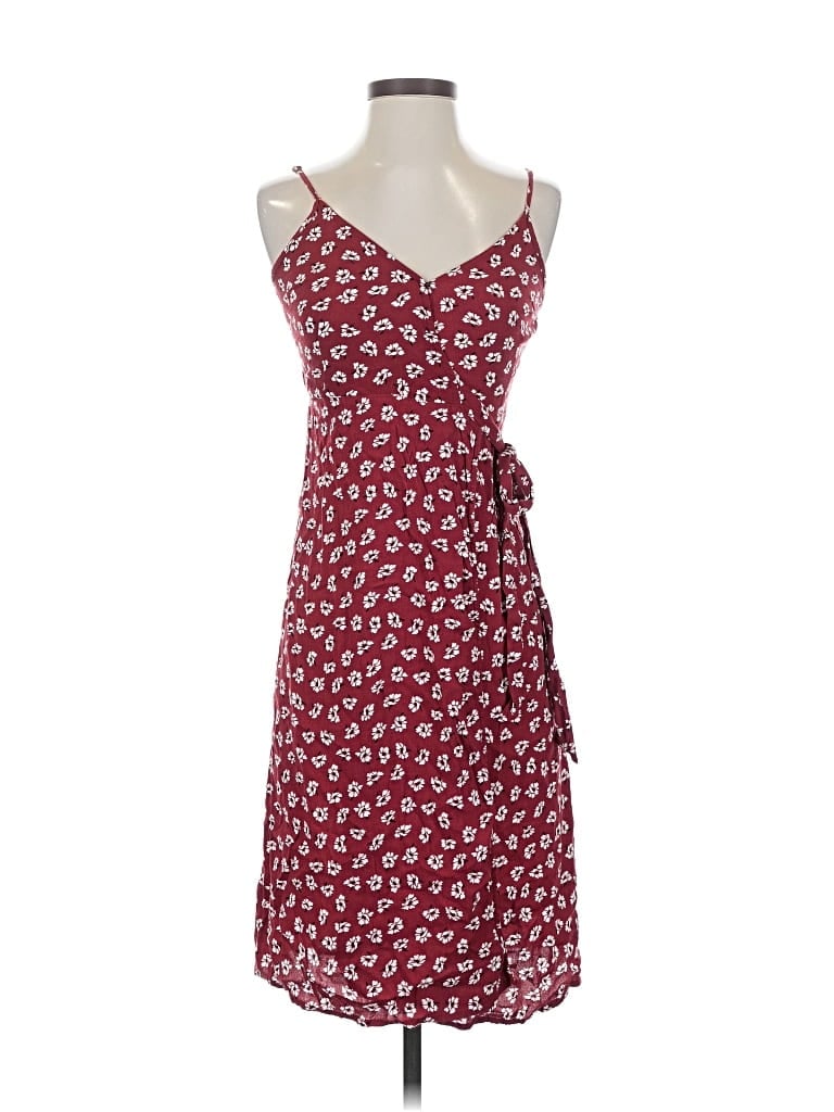 Pre-owned Abercrombie & Fitch Casual Dress In Burgundy