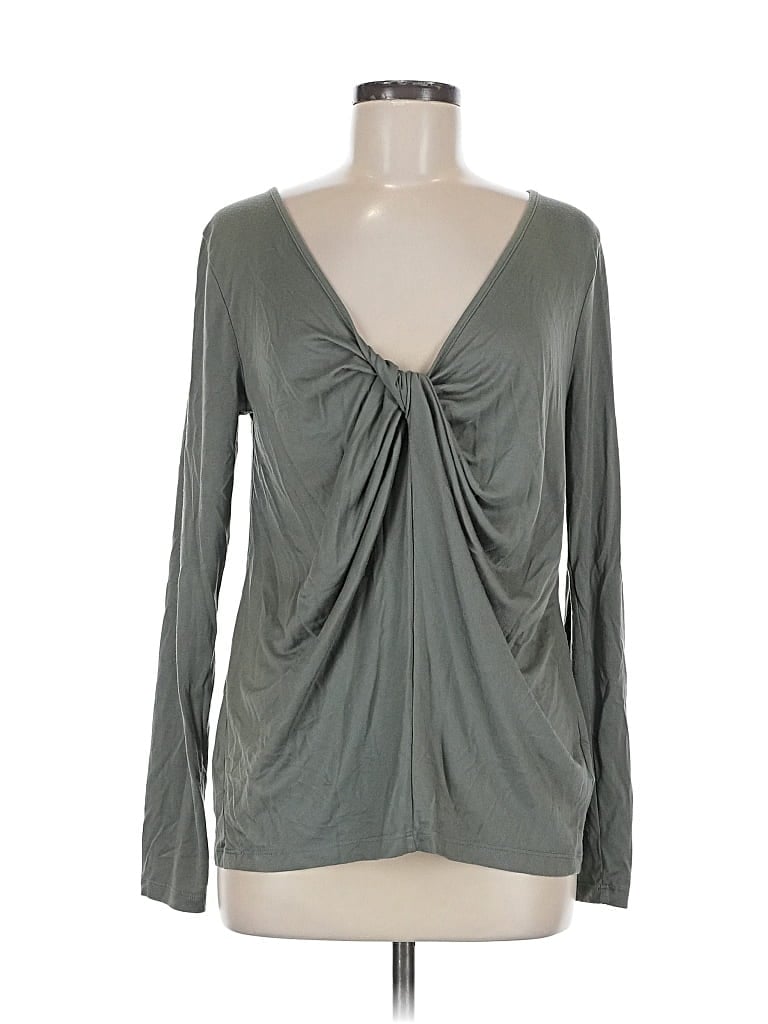 Pre-owned Athleta Long Sleeve T-shirt In Gray