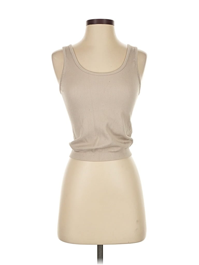 Pre-owned A New Day Tank Top Tan Strapless Neckline Tops In Brown