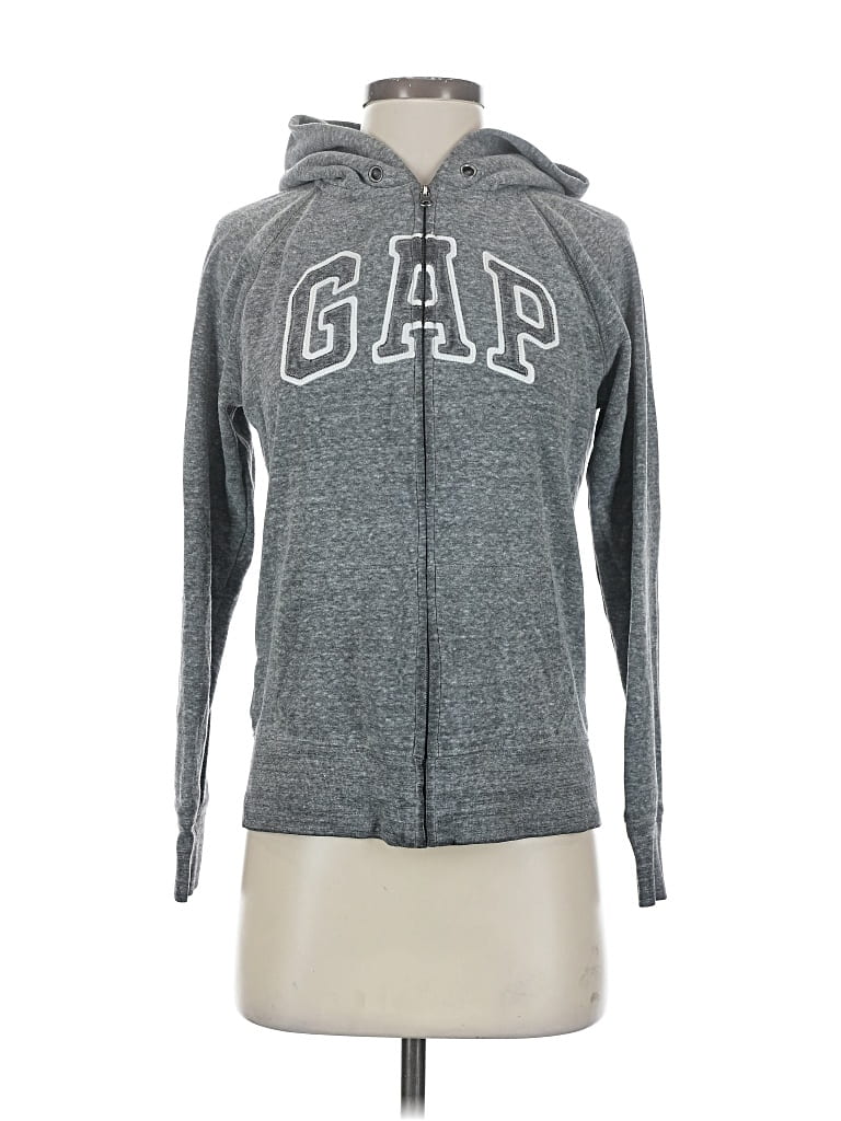 Pre-owned Gap Outlet Zip Up Hoodie In Gray