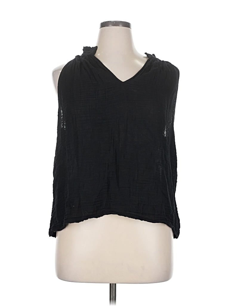 Pre-owned Michael Stars Sleeveless Blouse In Black