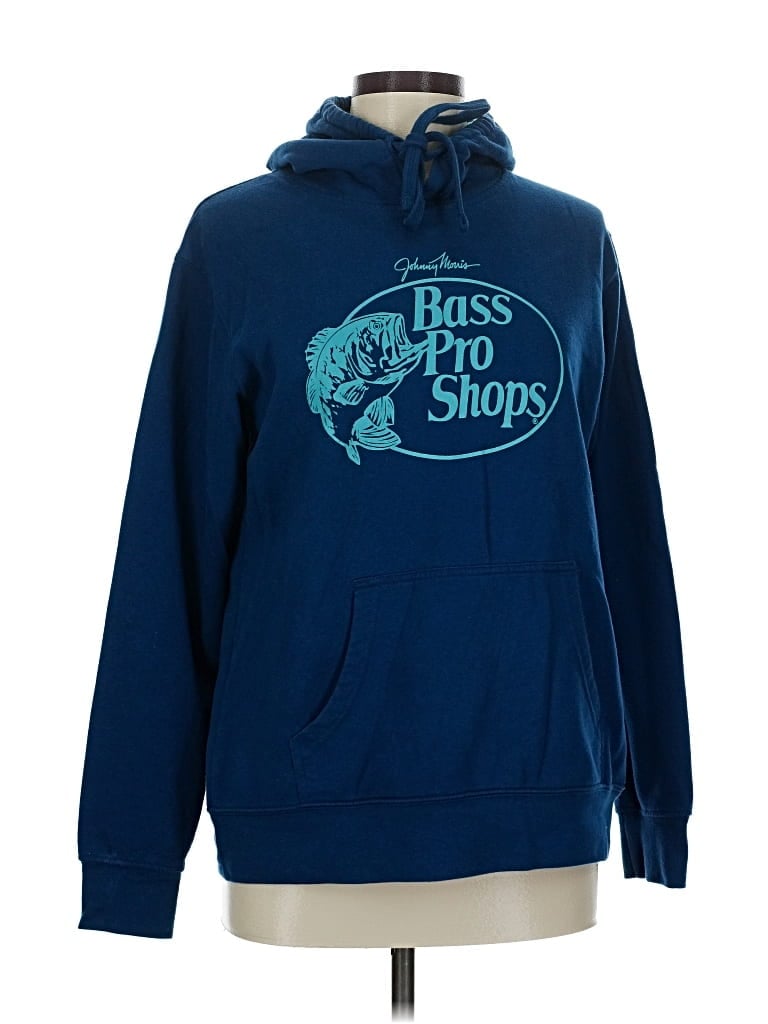 Pre-owned Bass Pro Shops Pullover Hoodie In Blue