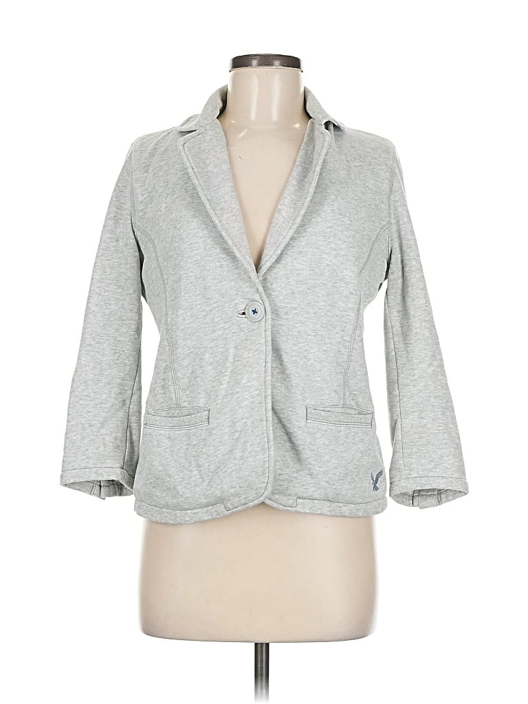 Pre-owned American Eagle Outfitters Blazer Jacket In Gray