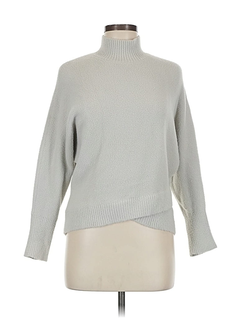 Pre-owned Express Turtleneck Sweater In Gray