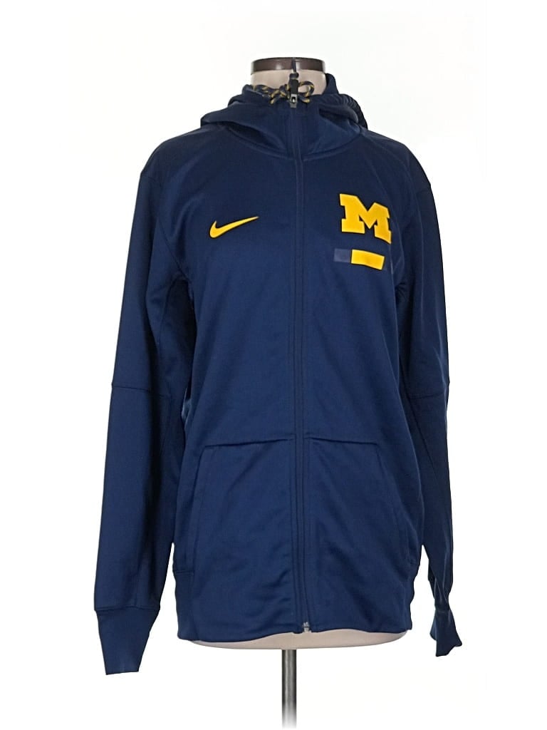 Pre-owned Nike Zip Up Hoodie In Blue