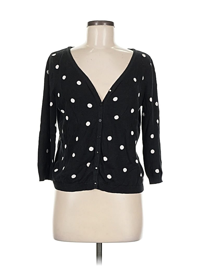 Pre-owned Talbots Cardigan Sweater In Black