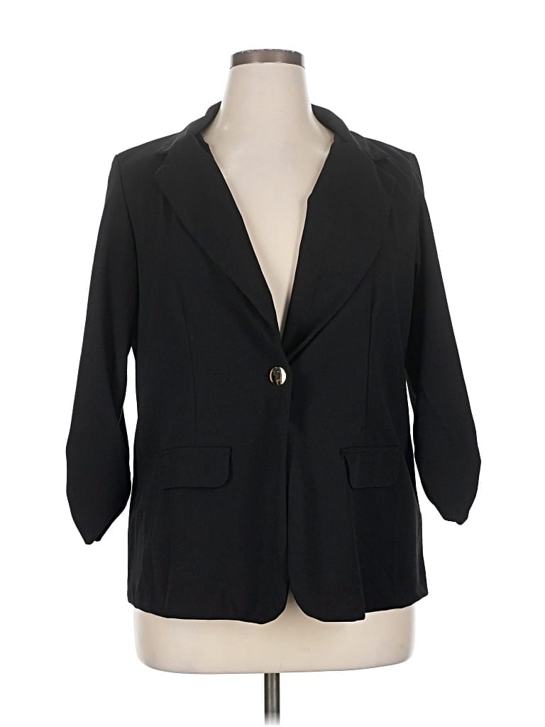 Pre-owned Assorted Brands Blazer Jacket In Black