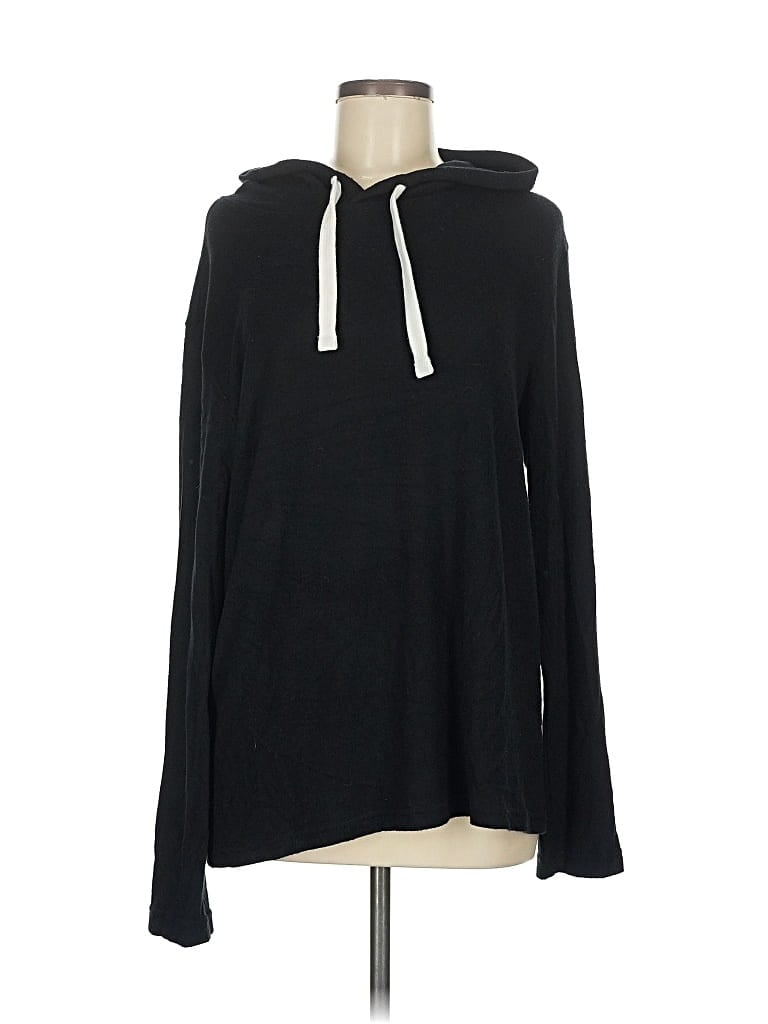 Pre-owned Zyia Active Pullover Hoodie In Black