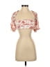WeWoreWhat Pink Orange Short Sleeve Blouse Size M - photo 1