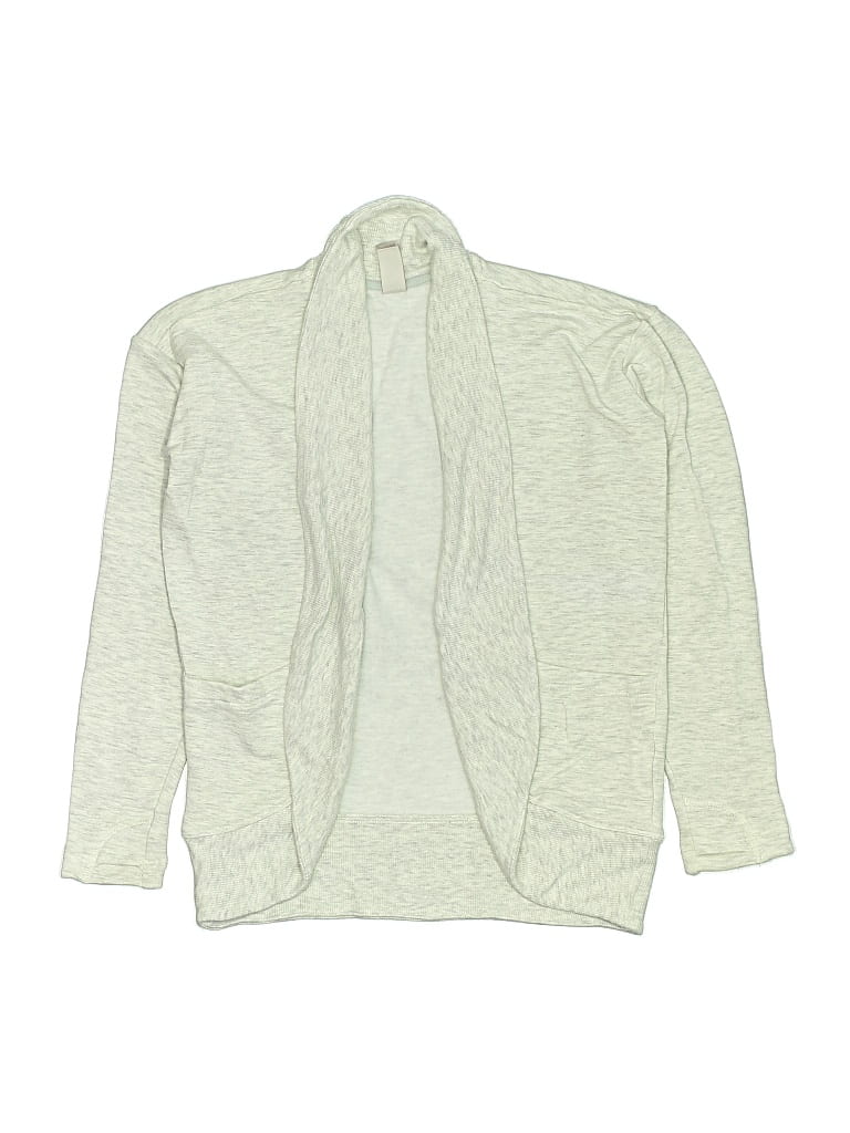 Pre-owned Athleta Girl Kids' Cardigan Sweater In White