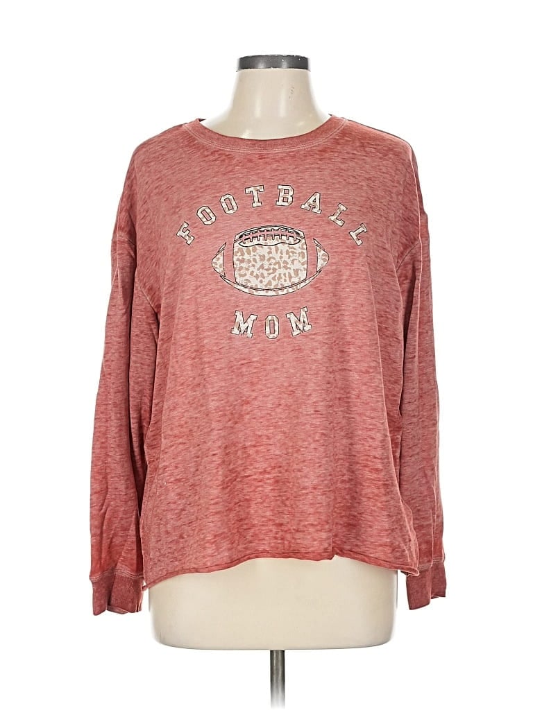 Pre-owned C&c California Long Sleeve T-shirt In Burgundy