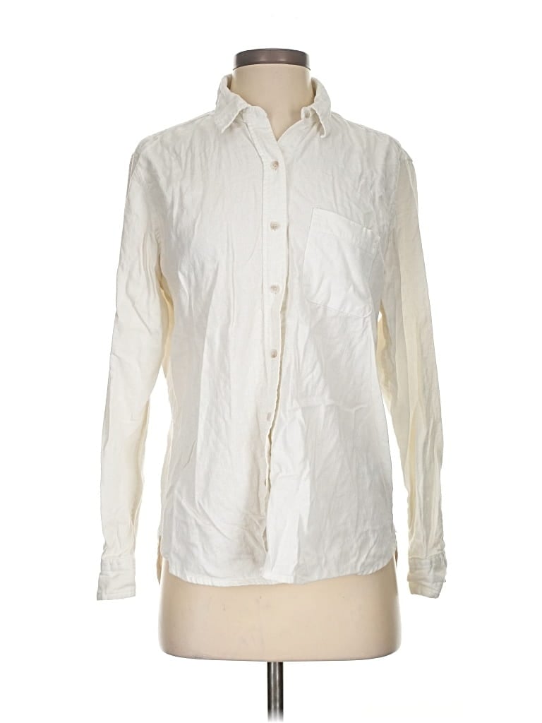 Pre-owned Universal Thread Long Sleeve Button Down Shirt In White