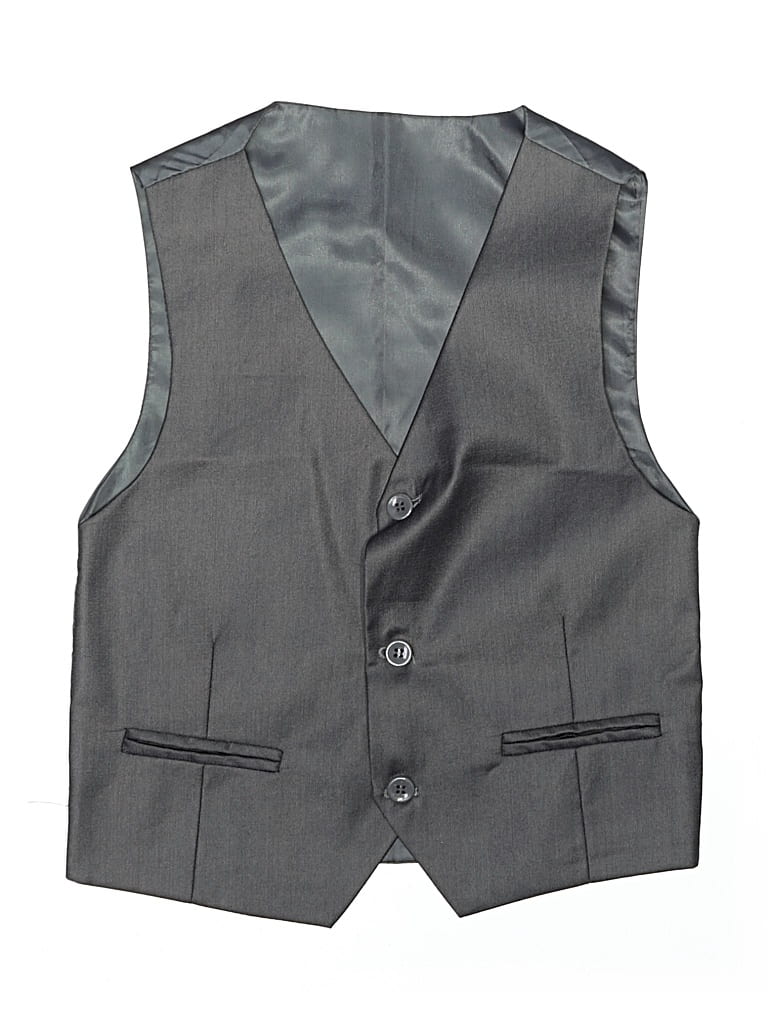 Pre-owned Unbranded Kids' Tuxedo Vest In Gray