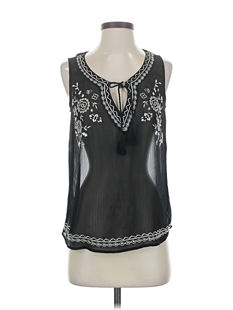 Pre-owned Wet Seal Sleeveless Blouse In Black
