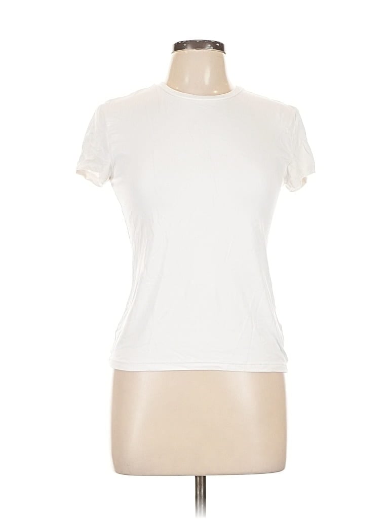 Pre-owned H&m Short Sleeve T-shirt In White