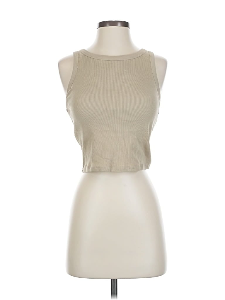 Pre-owned Uniqlo Sleeveless T-shirt In Brown