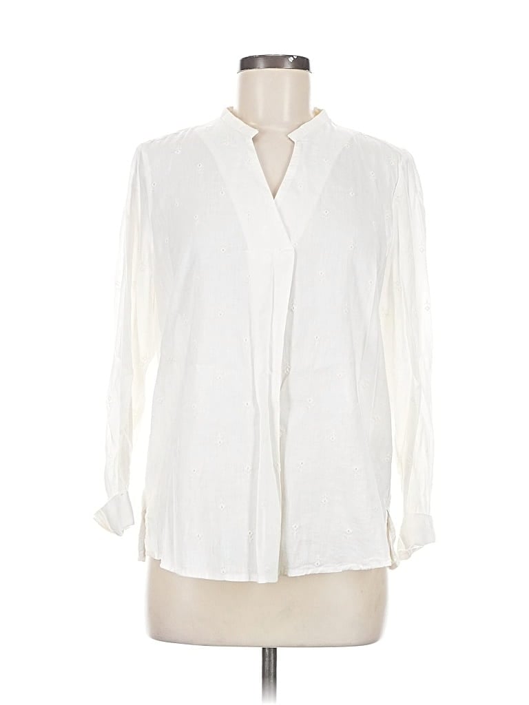 Pre-owned Old Navy 3/4 Sleeve Blouse In White