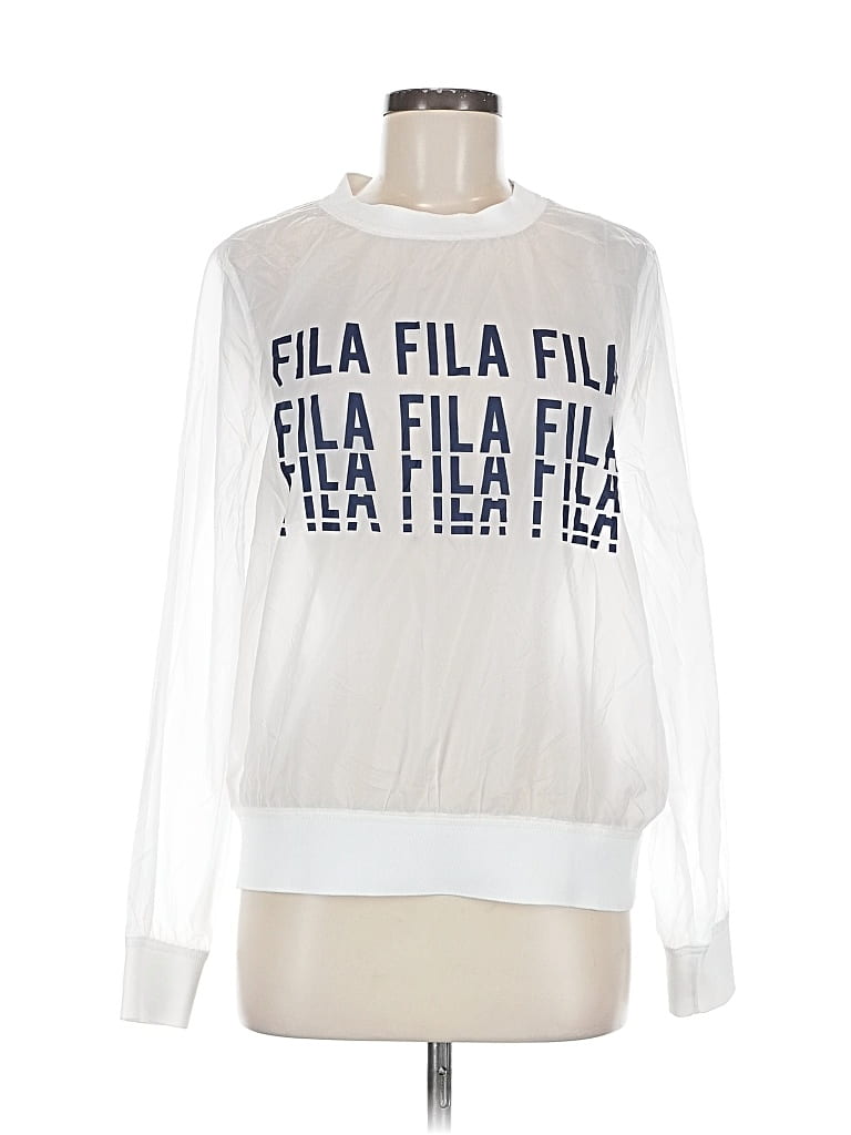 Pre-owned Fila Long Sleeve T-shirt In White