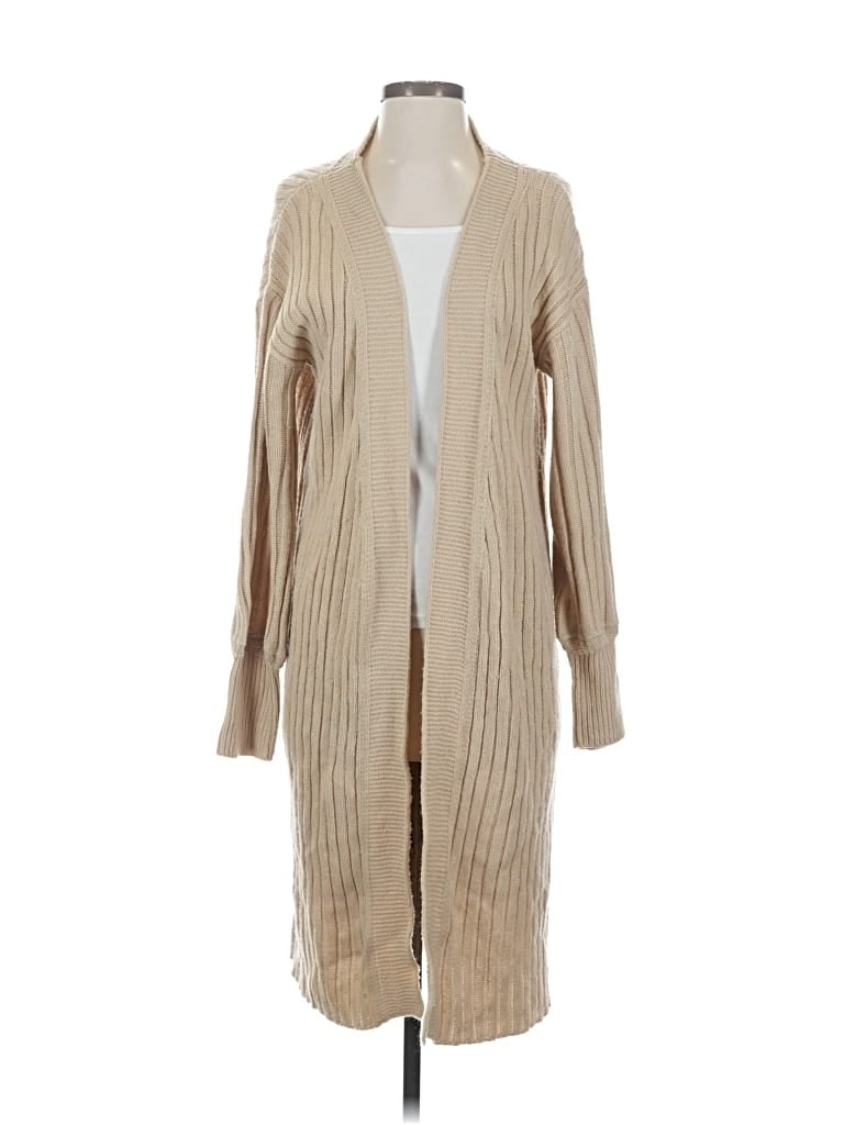 Pre-owned Prettylittlething Cardigan Sweater In Brown