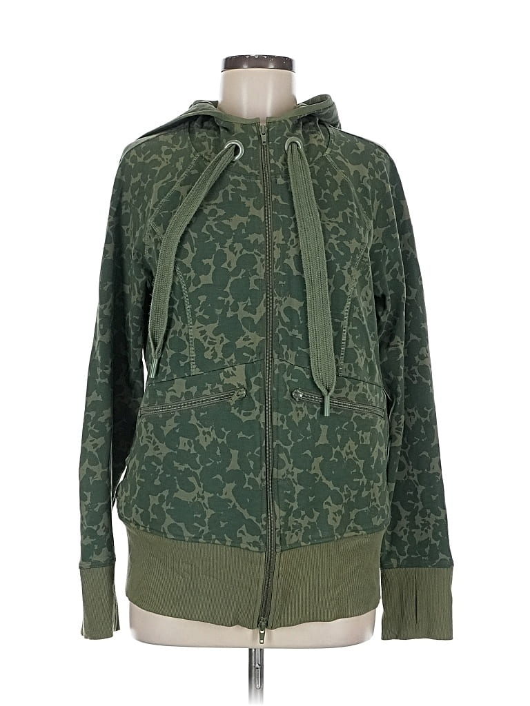 Pre-owned Cabi Zip Up Hoodie In Green