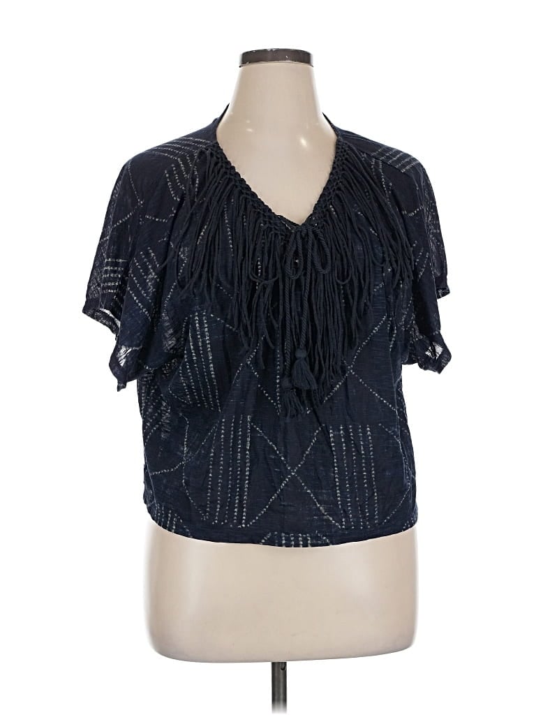 Pre-owned Polo Ralph Lauren Short Sleeve Blouse In Black