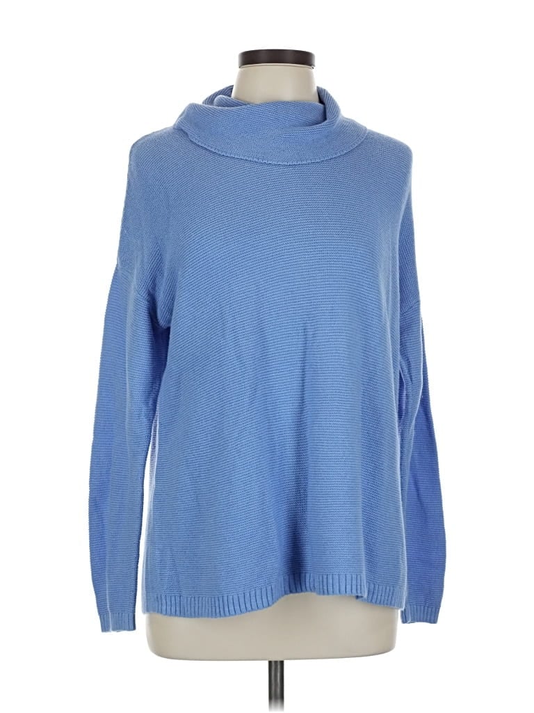 Pre-owned Jjill Turtleneck Sweater In Blue