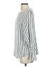 Lewit Stripes Silver Black Long Sleeve Silk Top Size S - photo 5