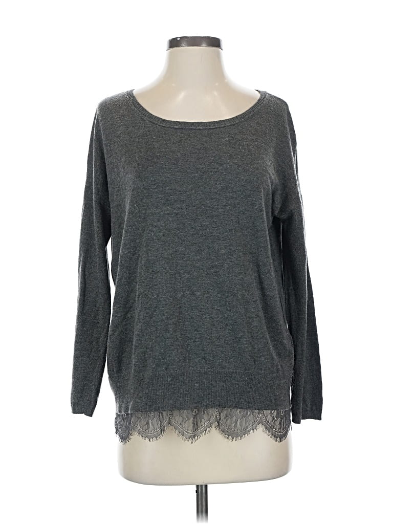 Pre-owned Joie Long Sleeve Top Gray Crew Neck Tops