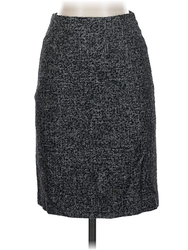 Pre-owned Ann Taylor Wool Skirt In Gray