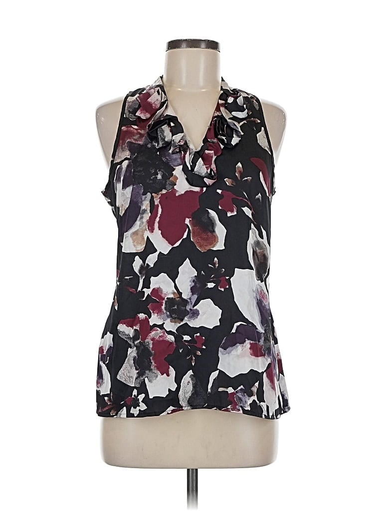 Pre-owned Ann Taylor Factory Sleeveless Blouse In Black