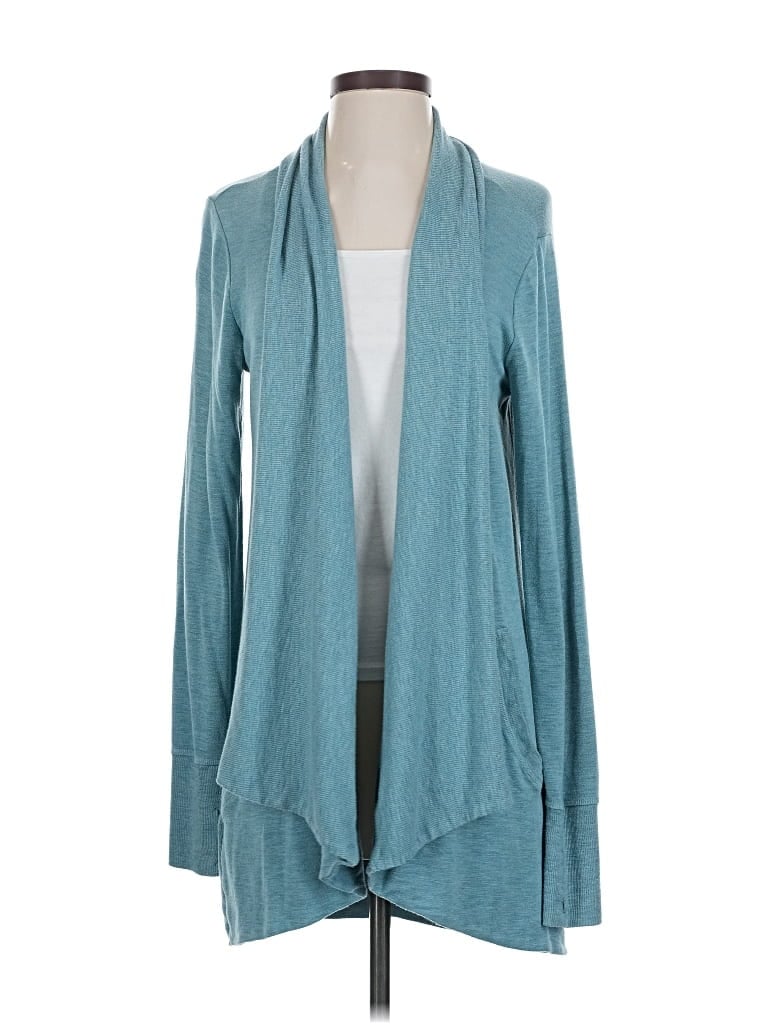Pre-owned Athleta Cardigan Sweater In Blue