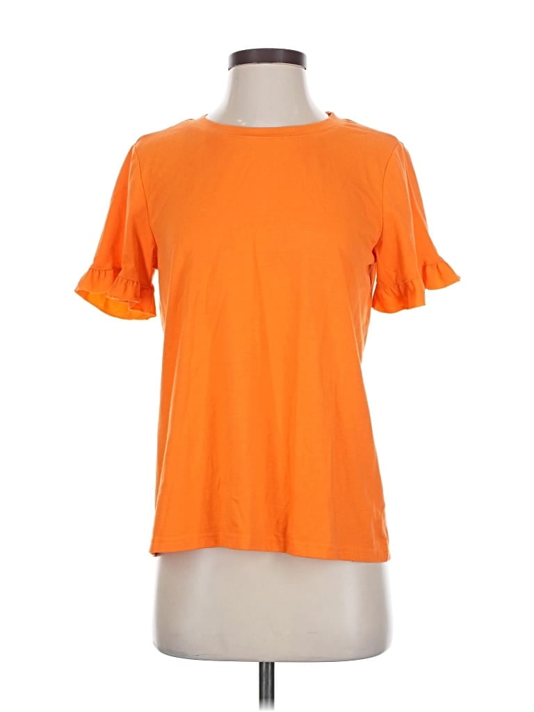 Pre-owned Fashion Short Sleeve T-shirt In Orange