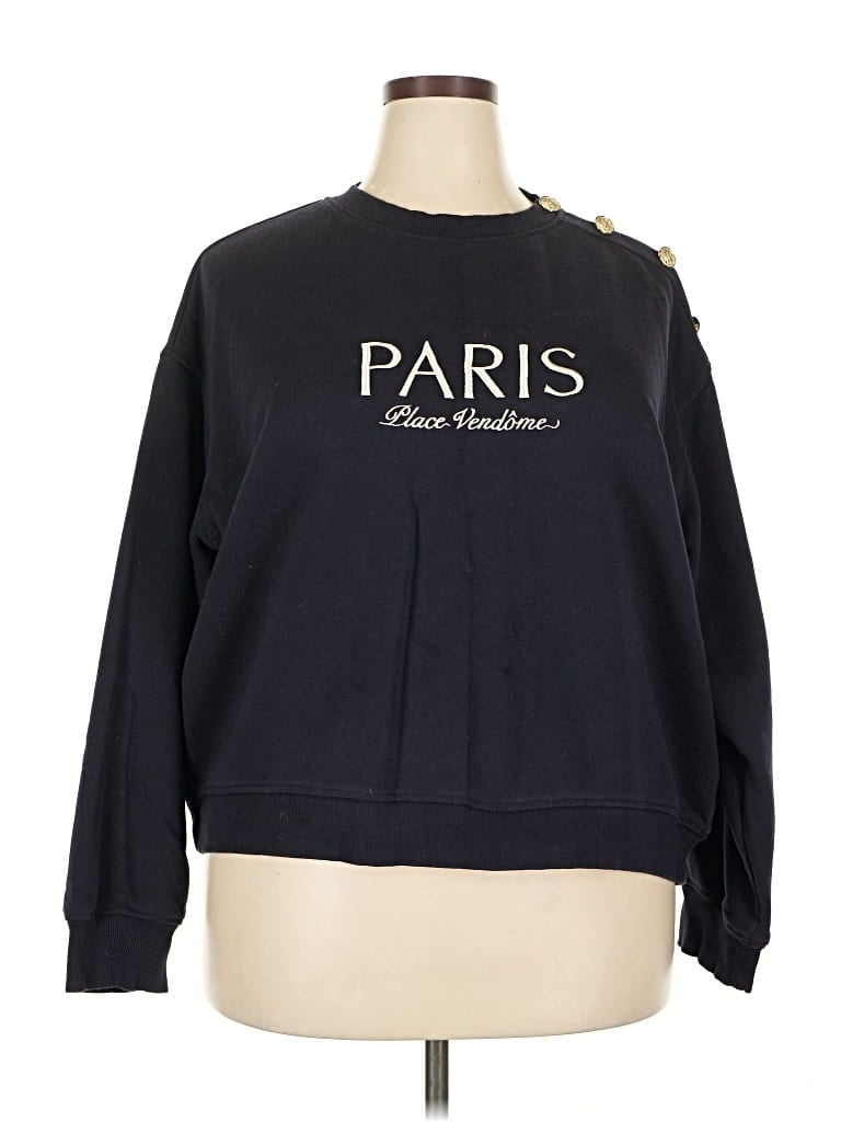 Pre-owned H&m Sweatshirt In Black