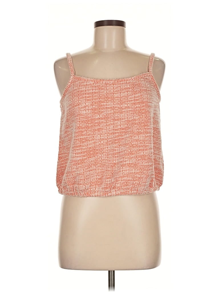 Pre-owned Ann Taylor Loft Tank Top Orange Strapless Neckline Tops