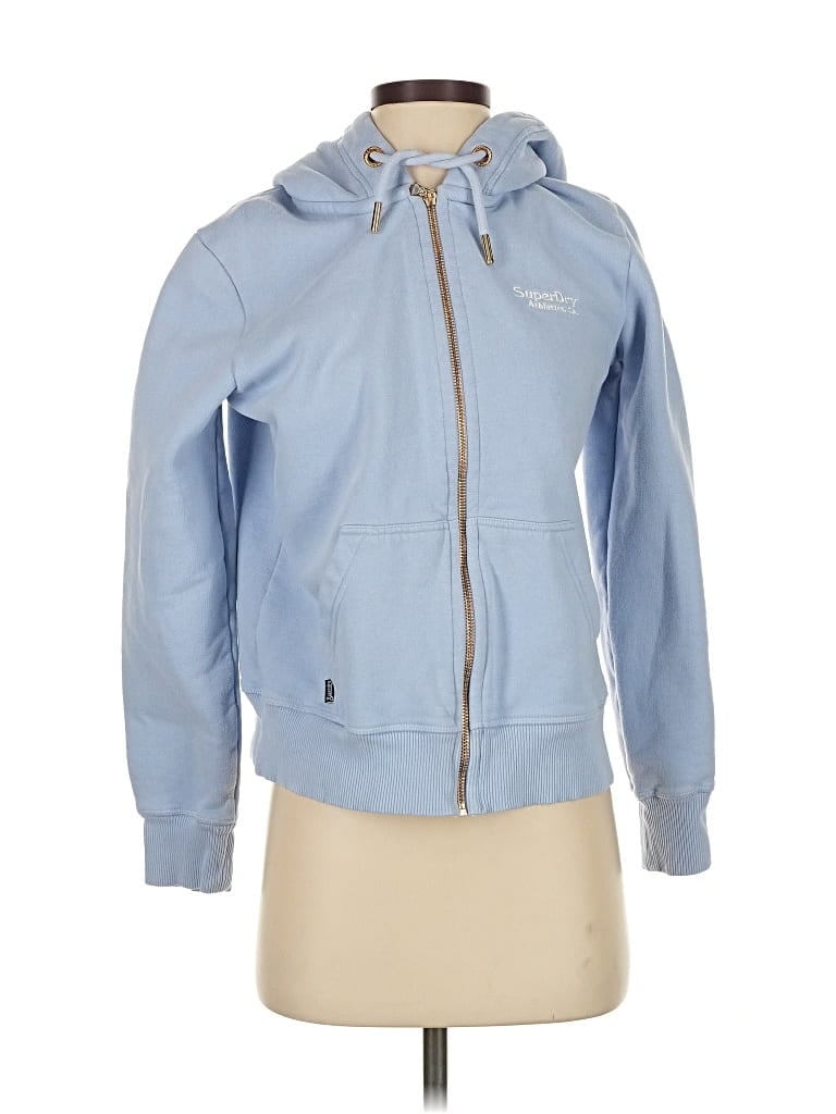 Pre-owned Superdry Zip Up Hoodie In Blue