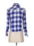 Rails 100% Rayon Checkered-gingham Blue 3/4 Sleeve Button-Down Shirt Size XS - photo 2